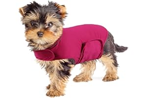 YUKOOL Anxiety Coat for Dogs, Lightweight Wrap Calming Vest, Dog Anxiety Jacket, Used to Instant Therapy for Over Excitement in Lightning and Fireworks to Keep Calming Comfort(XS,Rose Red)