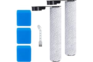 Jegehoyo Kit d'accessoires de brosse pour EUREKA NEW430, pour JONR ED12 accessoires d'aspirateur eau et poussière, 2 rouleaux de brosse, 3 filtres HEPA + 1 brosse de nettoyage