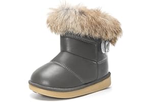 KVbabby Botas de nieve para Niños Invierno Botines Calentar Botas De Nieve Ante Anti-deslizante Zapatos Botas de Trabajo