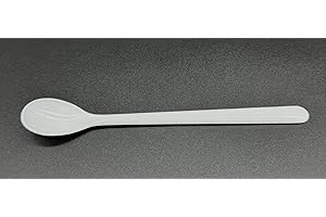 Kimmel Cucharas multiusos para yogur, helados, cócteles, 6 unidades, reutilizables, plástico, color blanco