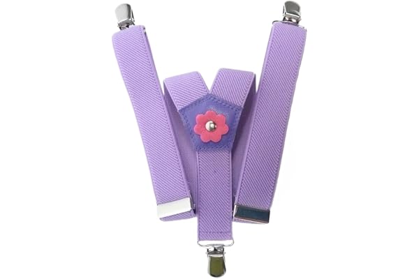 Olata flickor 1-5 år elastisk klämma på hängslen med blommönster