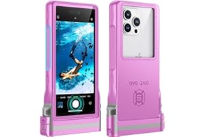 Lanhiem 15M Custodia impermeabile [Universale] IPX8 Custodia subacquea professionale per iPhone Samsung Galaxy Huawei Xiaomi Redmi Goole Pixel e smartphone 4.7-6.9'' Custodia subacquea,Rosa