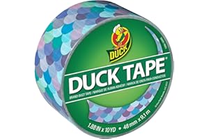 Duck Tape Patrón de colores sirena. Reparar, manualidades, personalizar, decorar y educar - 48 mm x 9,1 m