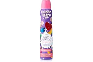 TULIPAN NEGRO Tulipán Negro Desodorante Spray Candy Fantasy 200 ml, 0% Sales de Aluminio, Sudor Controlado