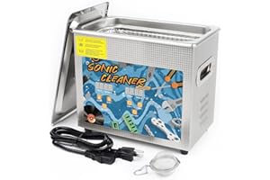 KECOOLKE 3L Ultraschallreiniger mit großer Kapazität mit Heizung und Zeiteinstellung 120 W Edelstahl Professioneller Schallreiniger für die Reinigung Werkzeug Uhr Gläser