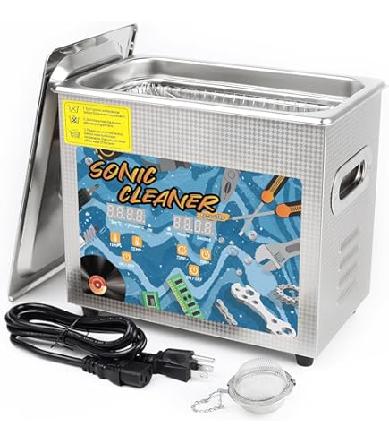 BuoQua JPS-30A Ultrasonic Cleaner, 6 Litres, Ultrasonic Cleaning Device, Ultrasonic Cleaner with Heater, Digital Timer for Glass Jewelry, Fake Tea Coins, Etc