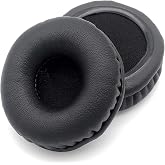 Foam Ear Pads Headset Ear Pads 1 Pair of 80 mm Round Replacement Ear Pads Made of Faux Leather Compatible with Headphones Diameter 80 mm Black