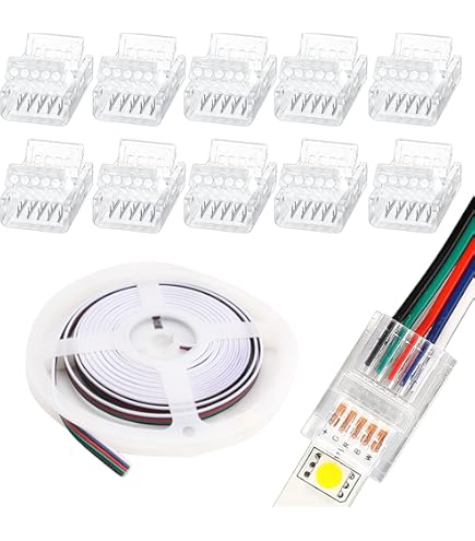 Cavo Prolunga 2 Metri Per Strisce LED RGBW A 5 Pin, Plug & Play Per Strisce RGB + Bianco