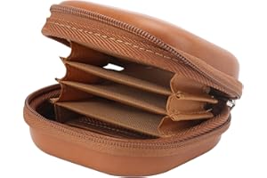 TISSTING Linsen Filter Aufbewahrungskoffer, 5 Schicht Linsen Tasche Kameraschutz Wasserbeständige und staubdichte Tragetasche PU Leder Len Bag Tragetasche für 82 mm Filter Foto Grafie Halter