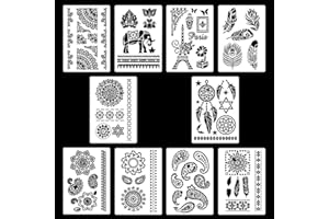 Rolin Roly 10PCS Pittura Stencil Modello Di Pittura Animale Stencil Per Pittura Floreale Plastica Pittura Modelli Riutilizzabili Mandala Stencil Decorazione Fai Da Te Della