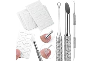 JALIYA Doppelendig Nagelhautschieber Selbstklebend Schleifpapier Maniküre Set Nagelhautentferner Nagelschieber Sandpapier Nagelfeile Nail Art Cuticle Remover Nagelpflegeset Nailart Nagelhaut Entfernen Tools