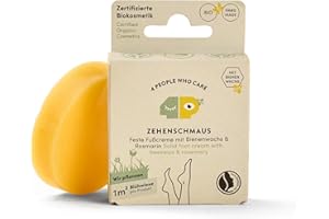 4 PEOPLE WHO CARE 4peoplewhocare Fußcreme Bio - Zehenschmaus, Naturkosmetik, Öko Fußpflegecreme mit Bienenwachs und Sheabutter, Mit frischem Rosmarin und Eukalyptus (40g - Nachfüller)