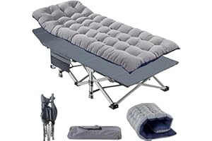 Ryuhic Feldbett Klappbar mit Matratze, Campingbett Breite 68cm Tragfähigkeit 400kg, Klappbett/Gästebett Mit Aufbewahrungsbeutel, Relax Liege/Geeignet für Strandgärten, Camping, und Entspannung