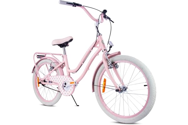 Heart Bike Vélo pour Une Fille 20 Pouces, Vélo Enfant 6-10 Ans, 6 Vitesses Shimano, vélo d'enfant Ans Hauteur réglable