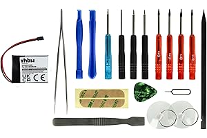 vhbw Akku kompatibel mit Garmin Vivoactive 3, 3 Music Smartwatch Uhr Fitnessarmband (160mAh, 3,7V, Li-Polymer) + Werkzeug-Set