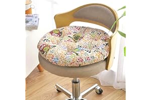 uyeoco Cojín Redondo para Silla de Exterior/Interior Asiento Redondo 35x35cm/40x40cm Cojín Universal para terraza jardín Comedor Cocina(Color:@9,Size:1pc(40x40cm)