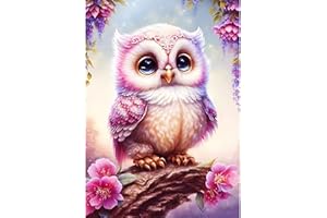 CEOVR Owl Diamond Painting Kits for Adults,Diamond Art Kits Adults,Flowers 5D DIY Diamond Paintings,11.8x15.7 Inch,Cartoon Crystal Cross Canvas Painting Art by Numbers,Cute