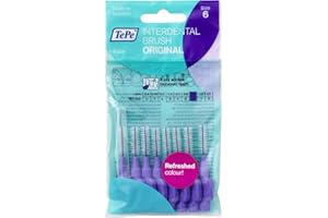 ‎TEPE TePe Szczoteczka do interdencji liliowa rozmiar ISO 6 (1,1 mm) / Do łatwego i dokładnego czyszczenia przestrzeni między zębami / 1 x 8 szczoteczek do międzyzębów