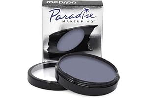 ‎MEHRON Mehron Paradise Make-up AQ Pro Size | Perfekt für Bühnen- und Bildschirmvorführungen, Spezialeffekte, Cosplay und Halloween | Wasseraktiviertes Gesichts- und Körperfarben 40 g Storm Cloud
