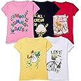 T2F Girl's Solid Regular Fit T-Shirt