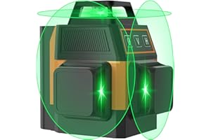 OMMO Livella Laser Autolivellante 3x360°, Livella Laser a 12 Linee, 2 Batterie Ricaricabili (Connettore di Ricarica di Tipo C), Precisione: ± 0,2 mm/m, Protezione Dall'acqua IP54, Supporto Magnetico