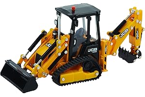 Britains JCB Farm Tomy Toys, koparko-ładowarka gąsienicowa, ciężarówka 1:32 JCB 1CXT, zabawka kolekcjonerska, zabawka rolnicza w skali 1:32, odpowiednia dla kolekcjonerów i dzieci, 3 lata plus