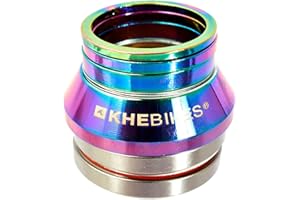 KHEbikes KHE BMX 7005 - Set sterzo industriale in alluminio, 82 g, 3 Spacer Laser Logo