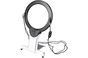 ARSUK Magnifying Glass with Light 2 in 1 Hands Free Reading Magnifier Neck Hanging Cord & Desk Stand for Crafts Handcraft Sewing Jewelry Hobby