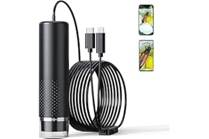 BUICXJKZ USB Mikroskop Digital - 50 Bis 1600X Microscope für Android 6.0+ (mit OTG) iOS 10.0+ und darüber, 2,0MP 1440P Taschenmikroskop mit 8 LED, Handmikroskop für Erwachsene/Kinder, Tragbare Mikroskop-Kamera