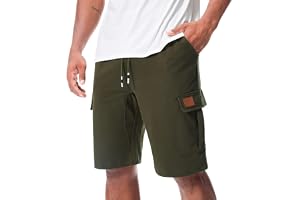 Suwangi Herrshorts korta byxor bermuda cargo sport bomull löpning sommar shorts med flera fickor