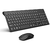 Clavier Souris sans Fil,JOYACCESS Souris et Clavier Rechargeable,Portable Silencieux 2400 DPI Souris,Modèle Compact Ergonomiq