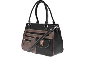 Christian Wippermann Bolso bandolera grande para mujer en imitación de piel