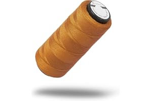 Lialina Orangegold Jeansgarn für Nähmaschine [500m] - OEKO-TEX - Nähte wie im Original - Jeans Nähgarn Set extra stark Nr. 36 - Jeansfaden für Nähmaschine