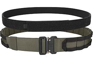 KRYDEX GEAR Taktischer Gürtel mit Schnellverschluss 1,75 Zoll Taktischer Gürtel mit 1,5 Zoll Innengürtel Militär Schwerlast Molle Gürtels Arbeitsgürte Hochleistungsgürtel für Herren