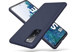 ULAK Etui z płynnego silikonu do telefonu Galaxy S20 FE, 3-warstwowe, odporne na wstrząsy, hybrydowa ochrona przed upadkiem, gumowa osłona ochronna na telefon komórkowy kompatybilna z Samsung Galaxy S20 FE 6,5", niebieskie