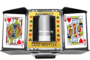 SERLIUM Card Shuffler Machine, 1 To 4 Deck Poker Card Shuffler Battery Powered Card Shuffling Machine for Home Card Playing Games Casino and Club Party