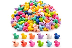 OstayOne 120 Stycken Mini Ankor Harts, 12 Färger Små Färgglada Ankor Mini Ankor Figurer Miniatyr Ankör För Akvarium Miniatyrträdgård Dockhus Hantverk Landskapsträdgårdar Bonsai Fiskdamm Gör-Det-Själv