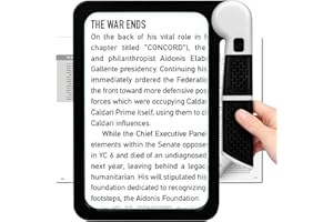 DIJIA Magnifying Glass with Light- Page Magnifier for Reading 48 LEDs 3 Modes Lightweight Plastic Handheld Reading Magnifier for Senior Kids