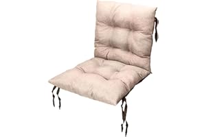 ‎GRAND FILIPPO Grand Filippo Sitzkissen Gartenstuhl mit Rückenlehne 50 x 50 cm Beige - Beständig Gegen Schimmel und Feuchtigkeit - Handgefertigt Wasserdicht Sitzauflagen für Gartenstühle mit Befestigungsschnüre