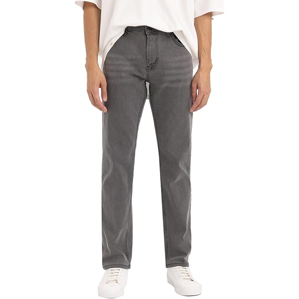 Victorious Men's Slim Fit Stretch Jeans – Khaki Colored Denim, Comfortable & Stylish