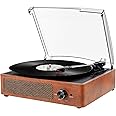 Giradischi Portatile Bluetooth 3 Velocità - Vinile Vintage Con Altoparlanti Integrati, Bianco