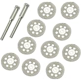 MUZIXU Elmas Kesme Tekerleği Kesme Diskleri Kaplamalı D&ouml;ner Aletler W/Mandrel 22 mm Dremel i&ccedil;in (10 adet) 22 22-43