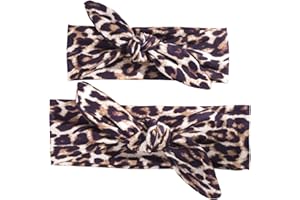 Zukmuk Fascia per Capelli Bambina Neonata Fasce con Stampa Floreale Uguale Mamma Figlia Fascia Elastica Fiocco Copricapo Turbante Principessa