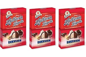 ‎HALLOREN 3er Pack Original Halloren Kugeln SAHNE-CACAO (3 x 125 g) - Motiv der Verpackung kann abweichen - Schokolade, Schokoladenkugeln, Pralinen