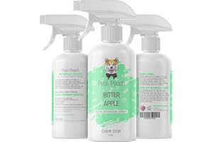 Posh Pooch Anti Chew 250ml Bitter Apple Spray For Puppies & Dogs New Formulated Natural Derived Repellent For Pets With Behavioural Problems Pet Corrector Chewing Deterrent Anti Chew Training