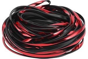 INFINAUTO Universal Car Door Edge Guards, Exterior 39.37ft U-Shaped Door Scratch Protection Guard PVC Chrome Red, 1 Pc