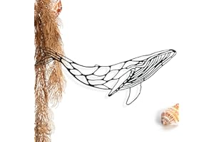 KELULY Ballena. Escultura de Metal. Adorno de Pared, Elemento Decorativo, Cartel, Souvenir, Poster, Decoracion, Animales Marinos, Regalo para Aficionados del Mar y Océano, Exploradores, Pescadores.