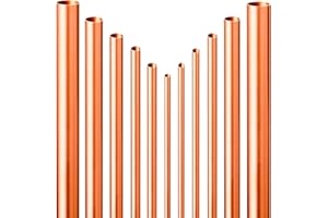 Kupferrohr Aussendurchmesser 15 mm Stangen Länge 1 m Meter 100 cm 1000 mm lang im Stück Wandstärke 1 mm gerades CU Rohr Leitung Hydraulik Gas Wasser Kälte Röhre Trinkwasser DVGW