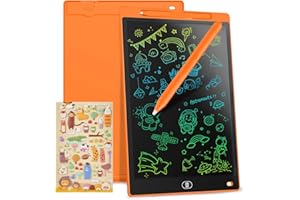 Genialba 10 inch LCD Writing Tablet Colorful Screen Drawing Board Toddler Toys Learning Educational Toys Gifts for Birthday for 2 3 4 5 6 Year Old Boys Girls (Orange)