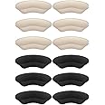 Makryn Premium Heel Pads Inserts Grips, Back of Heel Protectors Cushions Liner Prevent Too Big Shoe from Shoe Slipping,Blisters,Filler for Loose Shoe Fit for Men Women (Beige Black)
